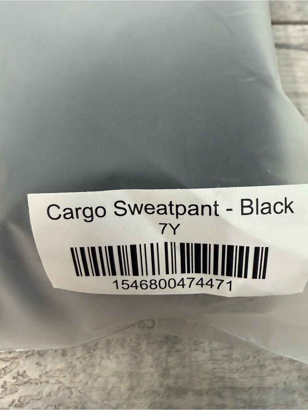 NWT Boys Little Bipsy Black Cargo Sweatpants Size 7 - Picture 6 of 8